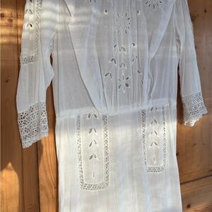 Edwardian 1910 Era Antique Cotton Dress